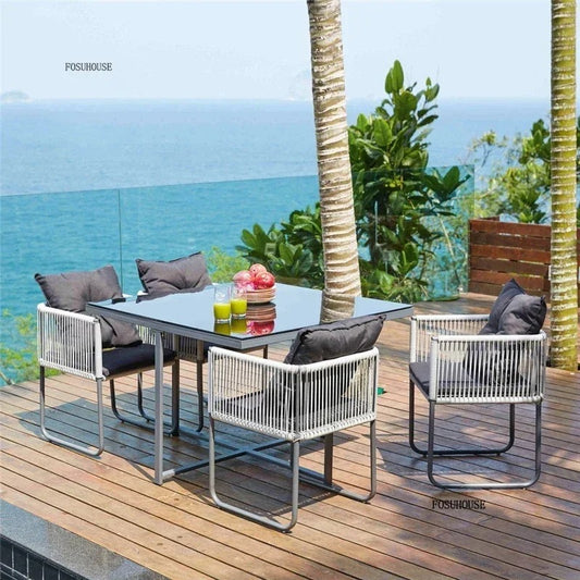 PE Rattan Garden Table and Chair Set Outdoor Furniture