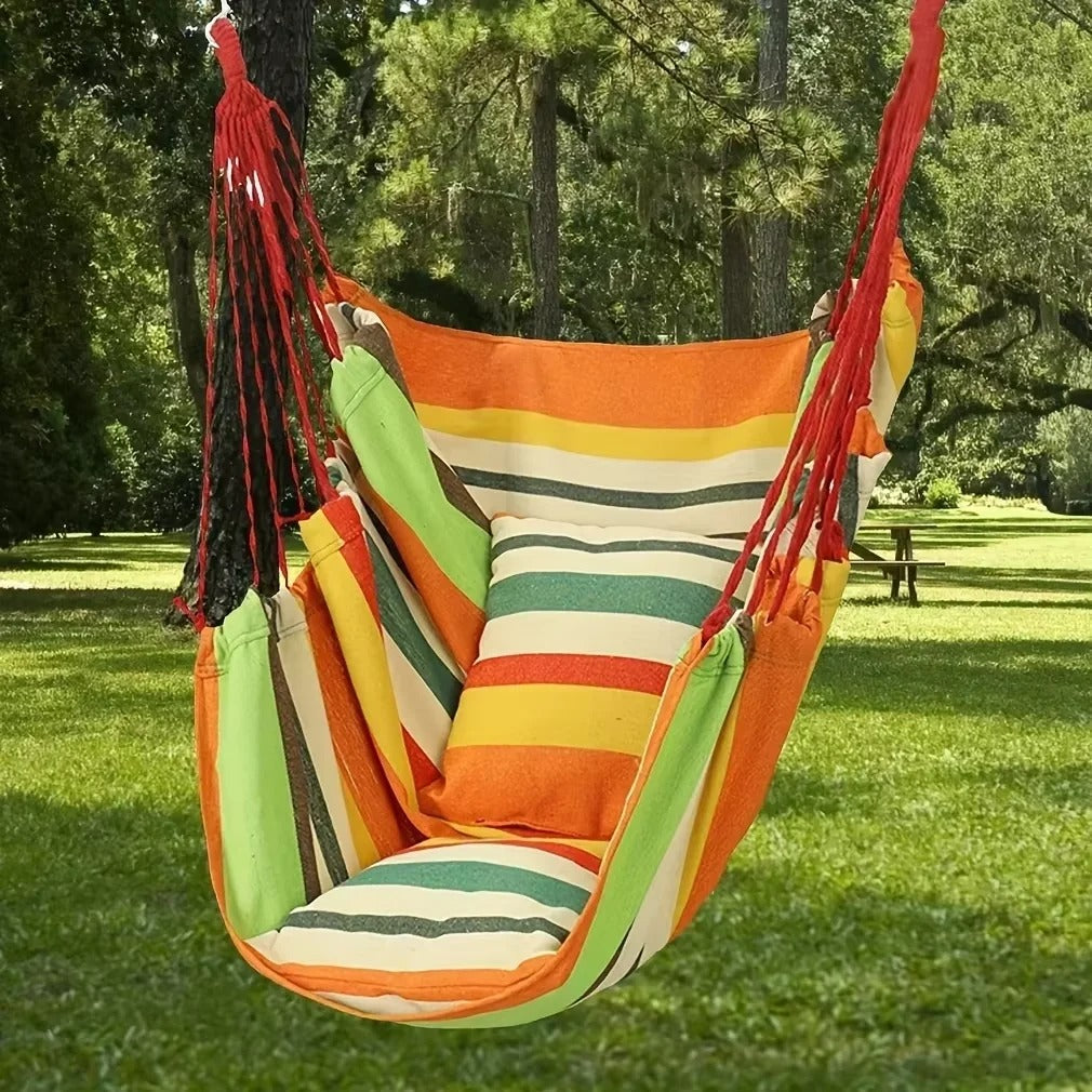 Canvas Hammock Chair – Indoor & Outdoor Hanging Swing