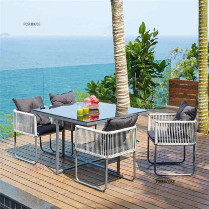 PE Rattan Garden Table and Chair Set Outdoor Furniture