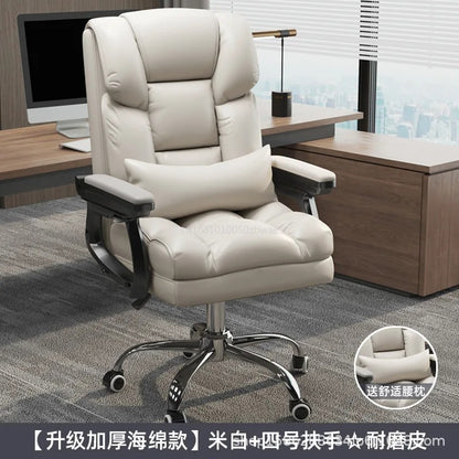 Executive Leather Office Chair Reclining Boss Seat