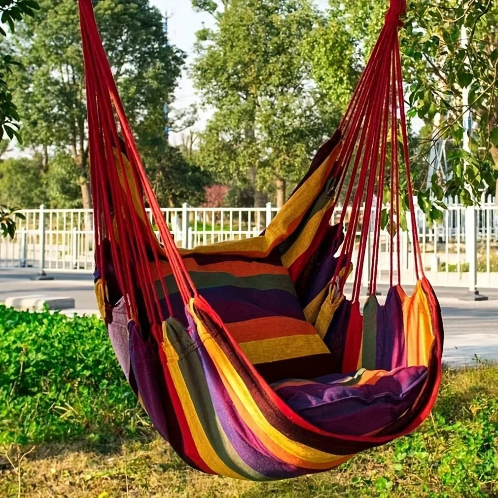 Canvas Hammock Chair – Indoor & Outdoor Hanging Swing