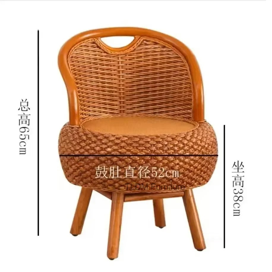 Bamboo Rattan Outdoor Chair Set Balcony Garden Furniture