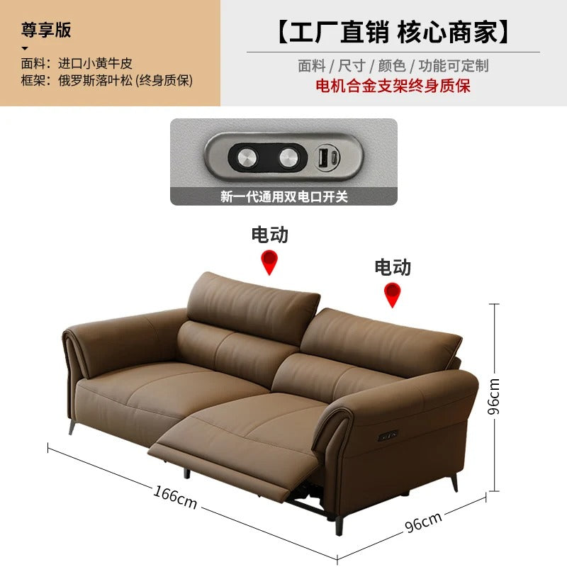 Luxury Electric Recliner Sofa Modern Minimalist Lounge Couch