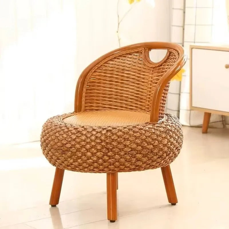 Bamboo Rattan Outdoor Chair Set Balcony Garden Furniture