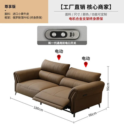Luxury Electric Recliner Sofa Modern Minimalist Lounge Couch