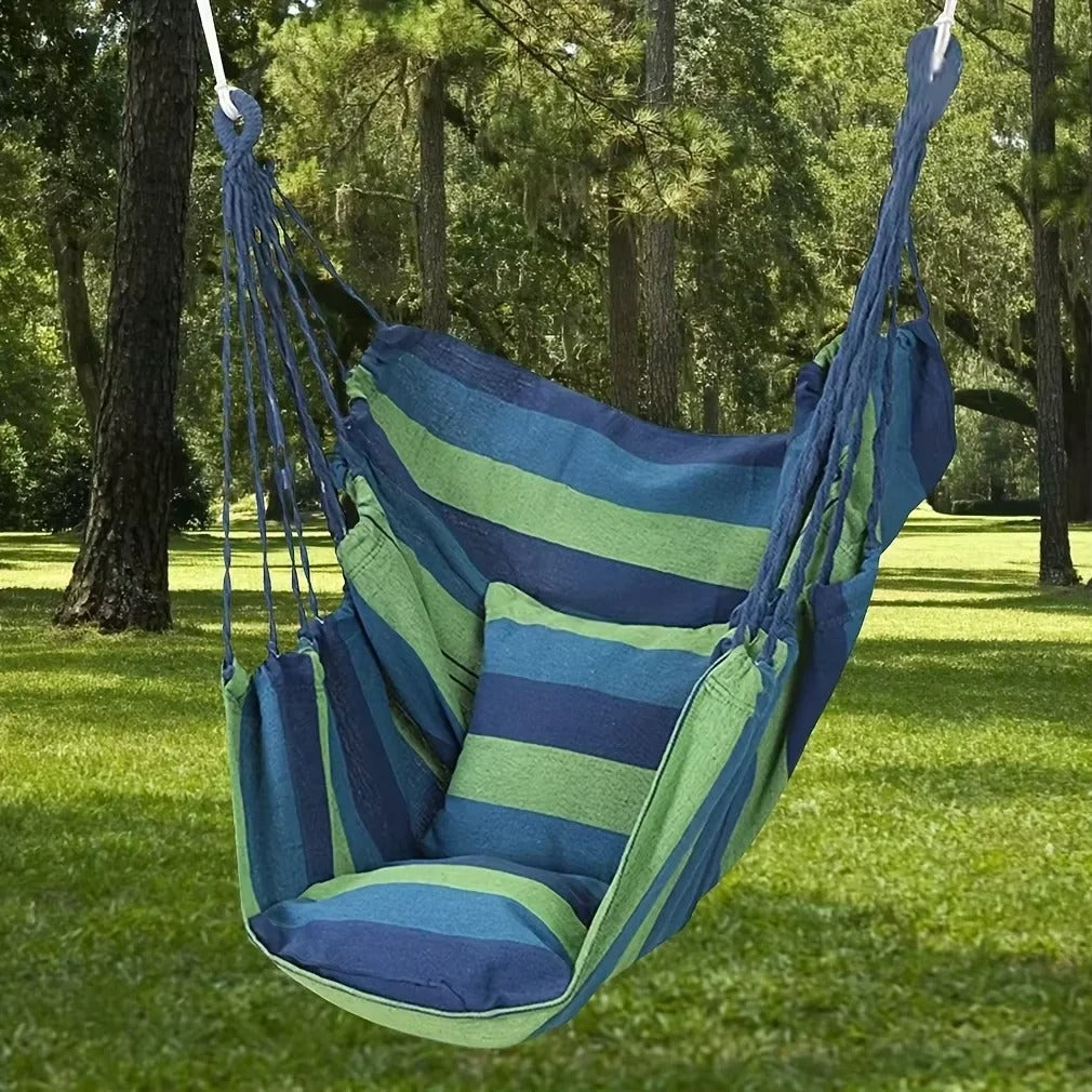 Canvas Hammock Chair – Indoor & Outdoor Hanging Swing