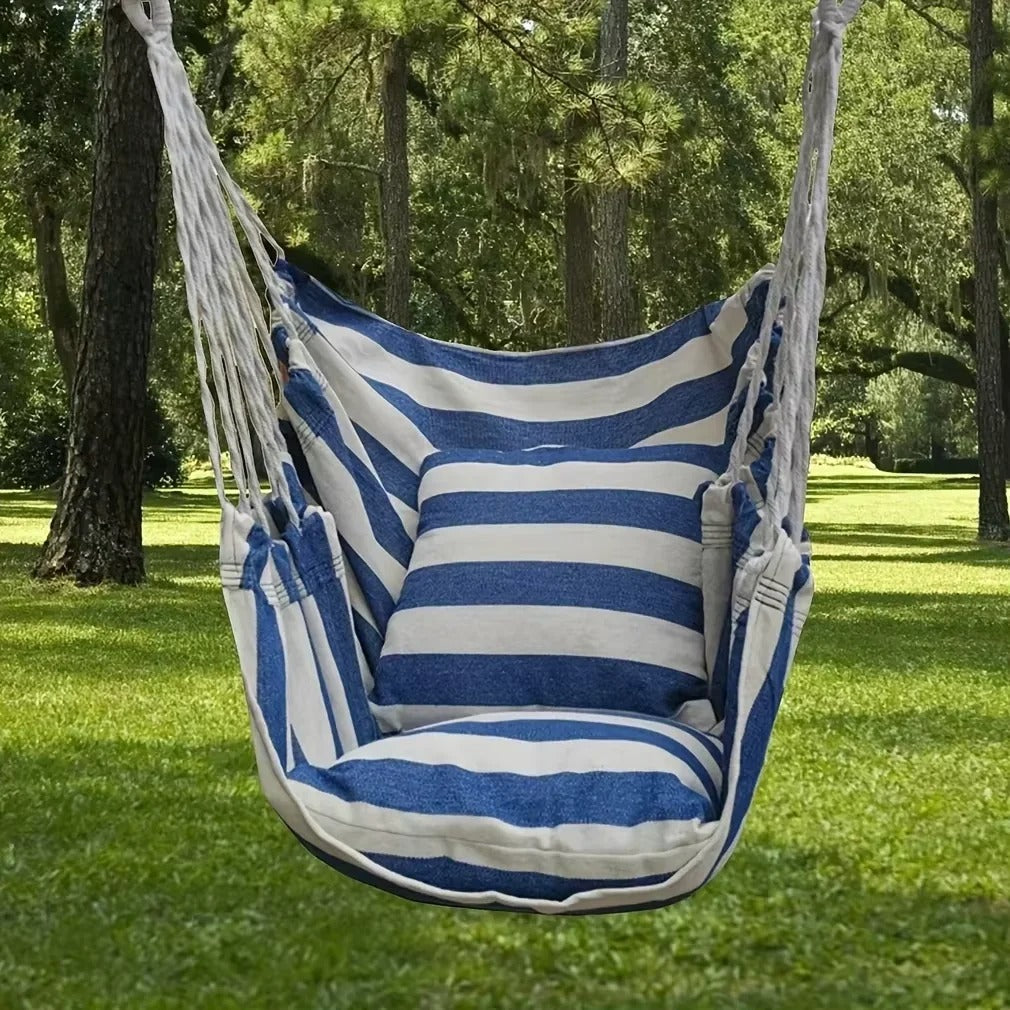 Canvas Hammock Chair – Indoor & Outdoor Hanging Swing