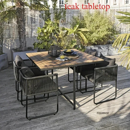 PE Rattan Garden Table and Chair Set Outdoor Furniture